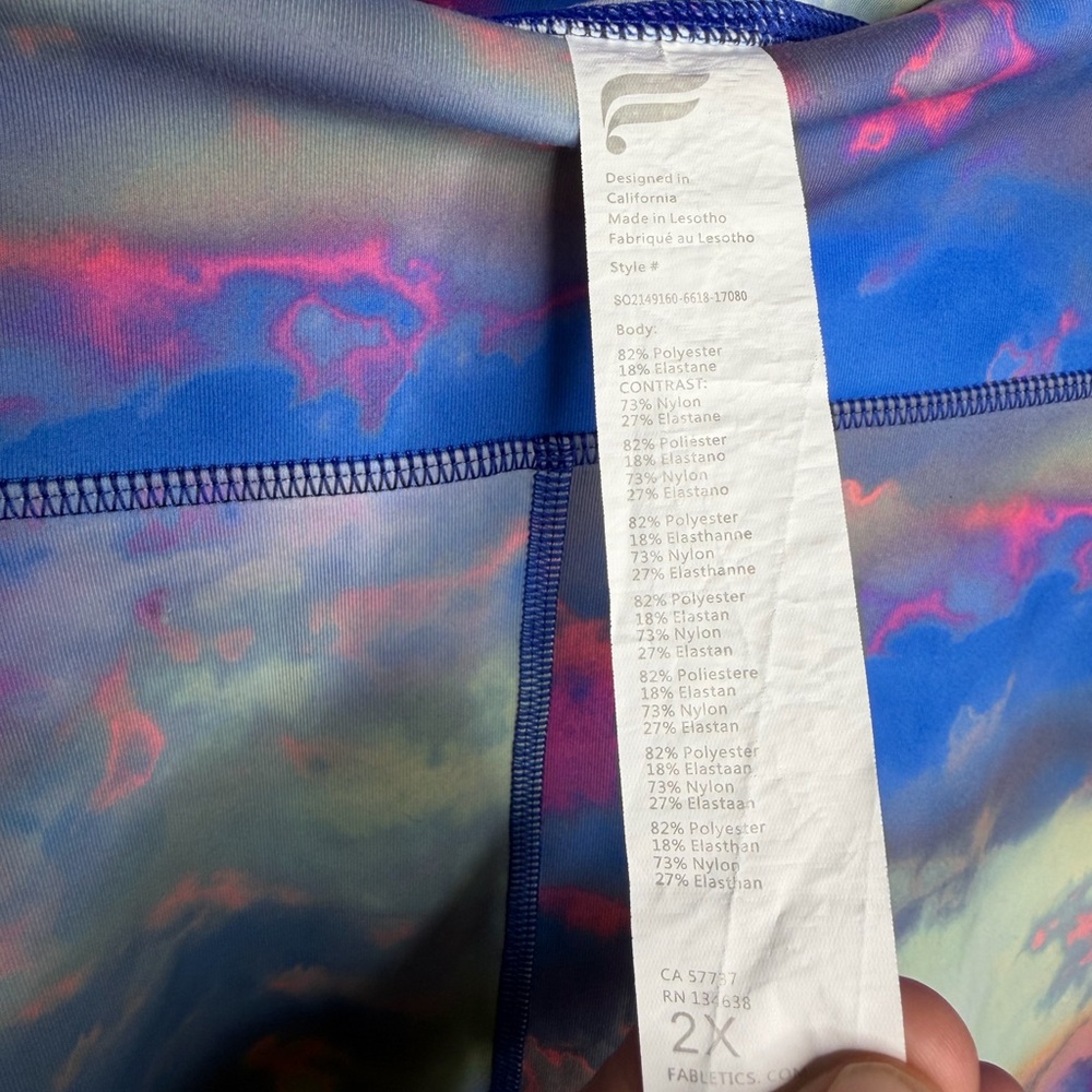 Fabletics Oasis Multicolor High-Waisted Biker Sho… - image 3